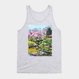 Japanese Garden in Spring Tank Top